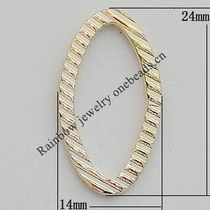 Iron Jumprings, Lead-Free Split, Oval 24x14mm, Sold by Bag