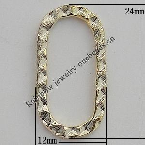 Iron Jumprings, Lead-Free Split, 24x12mm, Sold by Bag