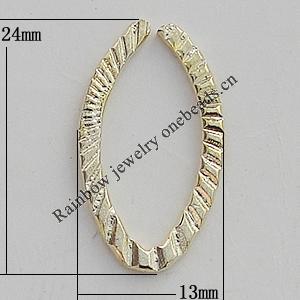 Iron Jumprings, Lead-Free Split, Horse Eye 13x24mm, Sold by Bag