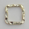 Iron Jumprings, Lead-Free Split, Square 15mm, Sold by Bag