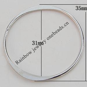 Iron Jumprings, Lead-Free Split, Outside diameter:35mm Inside diameter:31mm, Sold by Bag