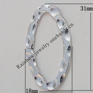 Iron Jumprings, Lead-Free Split, Oval 18x31mm, Sold by Bag