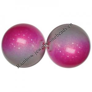 Dichroic Acrylic Beads, Round 8mm-20mm Hole:1.5mm, Sold by Bag