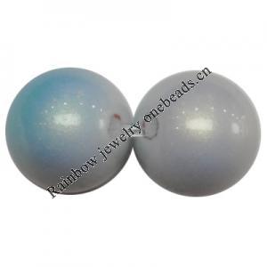 Dichroic Acrylic Beads, Round 8mm-20mm Hole:1.5mm, Sold by Bag