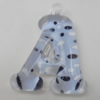 Coloured Acrylic Pendant, Letter 42x52mm Hole:3mm, Sold by Bag