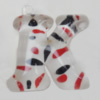 Coloured Acrylic Pendant, Letter 47x44mm Hole:3mm, Sold by Bag