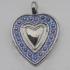 Pendant Zinc Alloy Enamel Jewelry Findings Lead-free, 18x14mm Hole:2mm, Sold by Bag