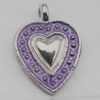 Pendant Zinc Alloy Enamel Jewelry Findings Lead-free, 18x14mm Hole:2mm, Sold by Bag