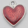 Pendant Zinc Alloy Enamel Jewelry Findings Lead-free, 19x17mm Hole:2mm, Sold by Bag