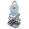 Pendant Zinc Alloy Enamel Jewelry Findings Lead-free, 22x10mm Hole:2mm, Sold by Bag