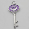 Pendant Zinc Alloy Enamel Jewelry Findings Lead-free, 31x13mm Hole:3mm, Sold by Bag
