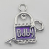 Pendant Zinc Alloy Enamel Jewelry Findings Lead-free, 23x22mm Hole:3mm, Sold by Bag