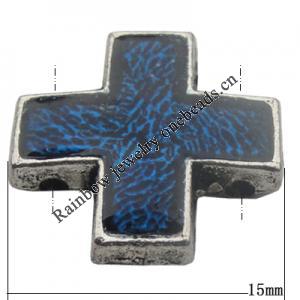 Connector Zinc Alloy Enamel Jewelry Findings Lead-free, 15mm Hole:1mm, Sold by Bag