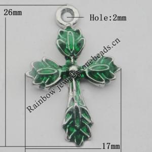 Pendant Zinc Alloy Enamel Jewelry Findings Lead-free, 26x17mm Hole:2mm, Sold by Bag