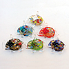 Lampwork Pendant, Mix Color, Elephant 46x37x9mm Hole:About 5mm, Sold by Group