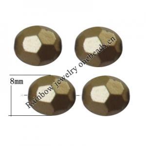 Spray-Painted Plastic Beads, 8mm Hole:1.5mm, Sold by Bag