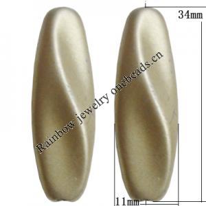 Spray-Painted Plastic Beads, 34x11mm Hole:1mm, Sold by Bag