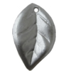 Spray-Painted Plastic Pendant, Leaf 18x12mm Hole:1mm, Sold by Bag