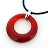 Sterling Silver Pendant/Charm with Agate, 30x27mm, Sold by PC
