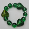 Lampwork & Acrylic Bracelet, 8-Inch, Bead Size:10mm-22mm, Sold by Group