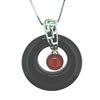 Sterling Silver Pendant/Charm with Agate, 35x28mm, Sold by PC