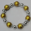 Acrylic & CCB Bracelet, 8-Inch, Bead Size:14mm-6mm, Sold by Group