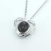 Sterling Silver Pendant/Charm with Agate, 17x18mm, Sold by PC