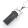 Sterling Silver Pendant/Charm with Agate, 35x17mm, Sold by PC