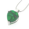 Sterling Silver Pendant/Charm with Agate, 13x11mm, Sold by PC