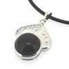 Sterling Silver Pendant/Charm with Agate, 31x22mm, Sold by PC