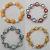 Semiprecious stone & Acrylic Bracelet, 8-Inch Mix color Mix style, Bead Size:4mm-14mm, Sold by Group