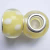 Handmade European Style Lampwork Beads With Silver Color Copper Core, 10x14mm Hole:5mm, Sold by PC