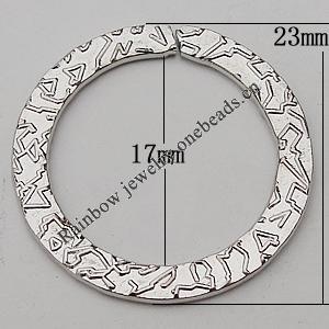 Iron Jumprings, Lead-Free Split, Horse Eye Outside diameter:23mm Inside diameter:17mm, Sold by Bag