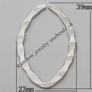 Iron Jumprings, Lead-Free Split, Horse Eye 23x39mm, Sold by Bag