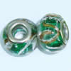 Handmade European Style Lampwork Beads With Silver Color Copper Core, 10x14mm Hole:5mm, Sold by PC