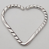 Iron Jumprings, Lead-Free Split, Heart 32x30mm, Sold by Bag