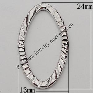 Iron Jumprings, Lead-Free Split, Horse Eye 13x24mm, Sold by Bag