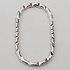 Iron Jumprings, Lead-Free Split, 22x37mm, Sold by Bag