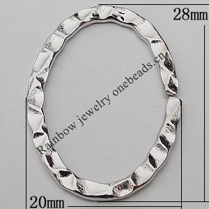 Iron Jumprings, Lead-Free Split, Oval 20x28mm, Sold by Bag