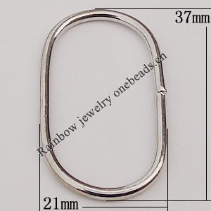 Iron Jumprings, Lead-Free Split, 21x37mm, Sold by Bag