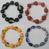 Lampwork & Acrylic Bracelet, 8-Inch Mix color Mix style, Bead Size:4mm-18mm, Sold by Group 