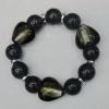 Lampwork & Acrylic Bracelet, 8-Inch, Bead Size:14mm-20mm, Sold by Group