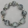 Semiprecious stone Bracelet, 8-Inch, Bead Size:6mm-14mm, Sold by Group