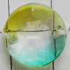 Dichroic Plastic Connectors, Flat Round 14mm Hole:2mm, Sold by Bag