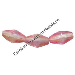 Dichroic Plastic Beads, Diamond 8x4mm Hole:0.5mm, Sold by Bag