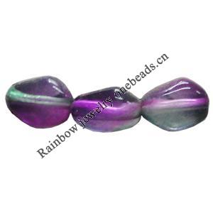 Dichroic Plastic Beads, 10x7mm Hole:1mm, Sold by Bag
