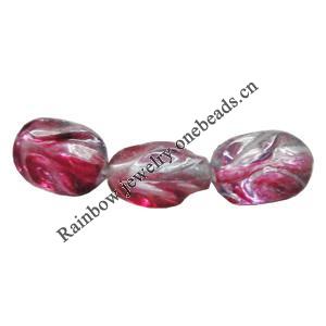 Dichroic Plastic Beads, 10x6mm Hole:1.5mm, Sold by Bag