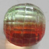 Dichroic Plastic Beads, Faceted Round 6mm Hole:1mm, Sold by Bag