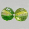 Dichroic Plastic Beads, Faceted Round 8mm Hole:1mm, Sold by Bag