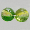 Dichroic Plastic Beads, Faceted Round 12mm Hole:2.5mm, Sold by Bag
